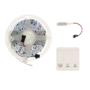 LED Ταινία μπαταρίας/24V 5m ψυχρό λευκό με επιτοίχιο διακόπτη AB-Z1072