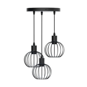 Φωτιστικό οροφής τρίφωτο μαύρο Aigostar