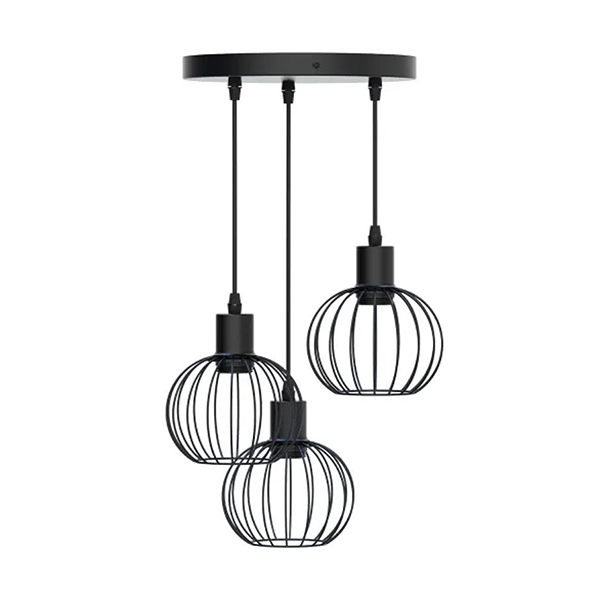 Φωτιστικό οροφής τρίφωτο μαύρο Aigostar