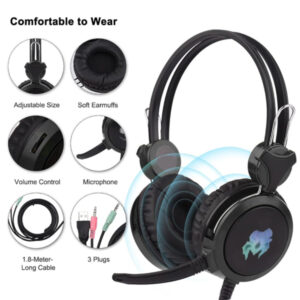 Ενσύρματα ακουστικά Over Ear μαύρα LW-60S