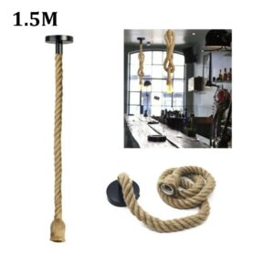 Ανάρτηση φωτιστικού οροφής μονόφωτο σε σχοινί 1m μπεζ DY-23