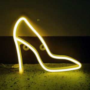 LED διακοσμητικό φωτιστικό γόβα USB/μπαταρίας neon κίτρινο OEM