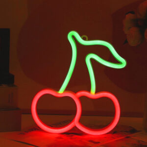 LED διακοσμητικό φωτιστικό κεράσι USB/μπαταρίας neon κόκκινο-πράσινο OEM