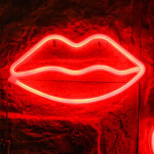 LED διακοσμητικό φωτιστικό χείλη USB/μπαταρίας neon κόκκινο OEM