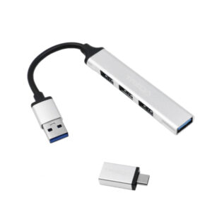 USB Hub 3.0 με 4 θύρες και αντάπτορα Type C Treqa