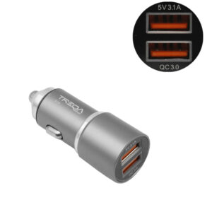 Φορτιστής αυτοκινήτου συνολικής έντασης 5.1A με θύρες 2xUSB CC-324 Treqa - Ασημί