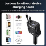 Φορτιστής αυτοκινήτου και βολτόμετρο 5.4A με θύρες 1xUSB και 1xTypeC 109165